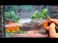 How to paint natural scenery ||Easy painting tutorial