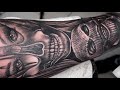 Gangsta Tattoo Chicano style | Time lapse