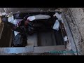 Crushing Stinky Garbage Bags in a Garbage Truck - Satisfying Cleanup