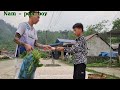 Nam - poor boy: Harvesting sweet pumpkins to sell. Water vegetables and clean around the house