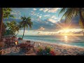 Morning Bossa Nova Jazz Music - Outdoor Seaside Coffee Shop Ambience for Relaxtion