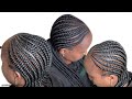 Stop Adding Braids on Hair At This Point 👆| Straight Back Cornrows