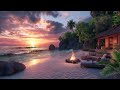 Sunset Serenity 🌴 Relaxing ocean sounds at an attractive beach - ASMR Sounds & Peaceful Ambiance