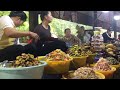 Popular Cambodian Countryside Street Food - Fruits, Sour Fruits, Grilled Fish, Steamed Snail & More