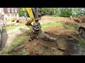Pulling Stumps with a Ripper on a Kobelco SK160 Excavator