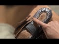Making HANDMADE Derby Shoes in Embossed Cordovan Leather