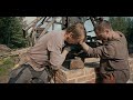 Raising Bladesmith's Workshop. Timber Framed Forge