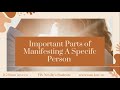 Important Parts of Manifesting A Specific Person | Neville Goddard