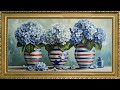 PATRIOTIC FLORALS IN VASES FRAME TV ART | TV SCREENSAVER WALLPAPER BACKGROUND OIL PAINTING DECOR