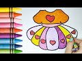 How to draw and coloring a dress for kids
