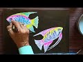 Acrylic painting for beginners 🐠🐋🐟fish