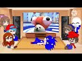 Fandoms react to Mario reacts to Nintendo Memes 15 Ft. SMG3! (Gacha reaction)