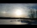 Frozen winter lake MN Cedar Lake