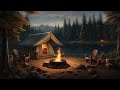 Camp fire burning sound effect, relaxing music for sleeping, ASMR sounds, meditation music, bgm