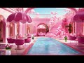 Barbie Ambience 💗 Barbie Music Ambience | Barbie Movie Scene, Barbie Pool, Barbie Cafe