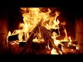🔥 FIREPLACE Ultra HD 4K. Cozy Fireplace with Golden Flames & Burning Logs. Christmas Fireplace