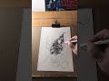 Drawing A Classic Horror Skull Live