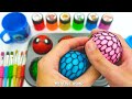 Oddly ASMR Garage | How I Made 4 Colors Slime Balls and Princesses Rainbow Beads Balls Satisfying