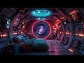 Astral Space Loft | Cozy Ambient Space Ship Sounds for Relaxing Sleep | Rest with Brown Noise