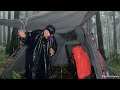 ⚡️LONG HEAVY RAIN & THUNDERSTORM IN ONE TOUCH TENT‼️SOLO CAMPING HEAVY RAIN WITH EXTREME THUNDERS‼️