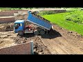 Amazing New Activity Dozer KOMATSU Model D58E Moving Soil In To Water