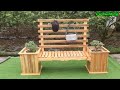 Beautiful Art Ideas From Scrap Wood For Your Garden // How To Build A Strong Bench // Garden Design