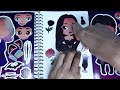 [ToysASMR] Decorate With Sticker Book Dress Up ADAM Family, Wednesday, Enid #paperdiy #asmr