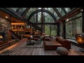 Warming Morning Glow in Forest Living Room 🌤️ Relaxing Jazz Background Piano Jazz for Work, Study