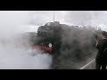 Steam engine Brittania (70000) shunting and departing Robertsbridge on 3/6/24