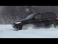 Subaru Forester against Snow
