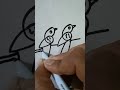 How to draw a love bird from number 66 #shorts #art