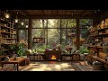 Smooth Jazz Instrumental Music In Spring Coffee Shop Ambience With Gentle Sunlight For Relax