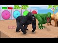 Basket Ball Game Game With Cow Mammoth Elephant Tiger Gorilla Dinosaur Wild Animal Escape Cage Game