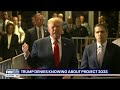Trump denies knowing about Project 2025