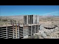 Laughlin, Nevada, the abandoned Emerald River Resort, aerial video