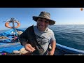 كفاح البحار :تحدي الصيد بطريقة رائعة🐟هاج علينا لبحر🌊في عمق20كلمتر😱وسط البحر🛶
