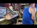 custom sawing three red oak logs # 576