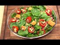 آموزش کامل سالاد گوجه کبابی و اسفناج: دستور آسان||Roasted Tomato and Spinach Salad: Easy Recipe