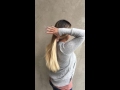 Super thick blonde hair in slo-mo