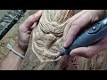 Hand Carving a Wood Spirit Using a Dremel | Relaxing Lo-Fi Music | Start to Finish