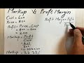 How to Find Difference Between Markup Vs Profit Margin - Easy Trick