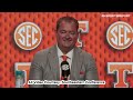 Tennessee Coach Josh Heupel -- SEC Football Media Days