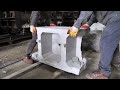 process of making a solid concrete water pipe.