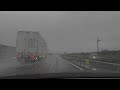 ASMR Japan Highway heavy Rain driving 1 hour