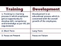TRAINING VS. DEVELOPMENT - Human Resource Management in hindi | Concept & Difference | ppt