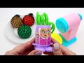 Make Playdoh w Rainbow Noodles From Mesh Slime and Ball