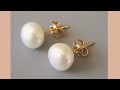 👉Latest Pearl Gold Earrings Designs || Pearl Earrings || Latest earrings design 2023