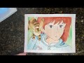 Nausicaä- Watercolor TIMELAPSE  w/ Ambient rain sounds💧 🌬