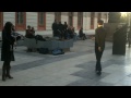 Violin and Irish dance, street performance