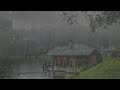 Relaxing Rain to Sleep in 3 Minutes - Rain without Thunder on the Roof in the Misty Forest